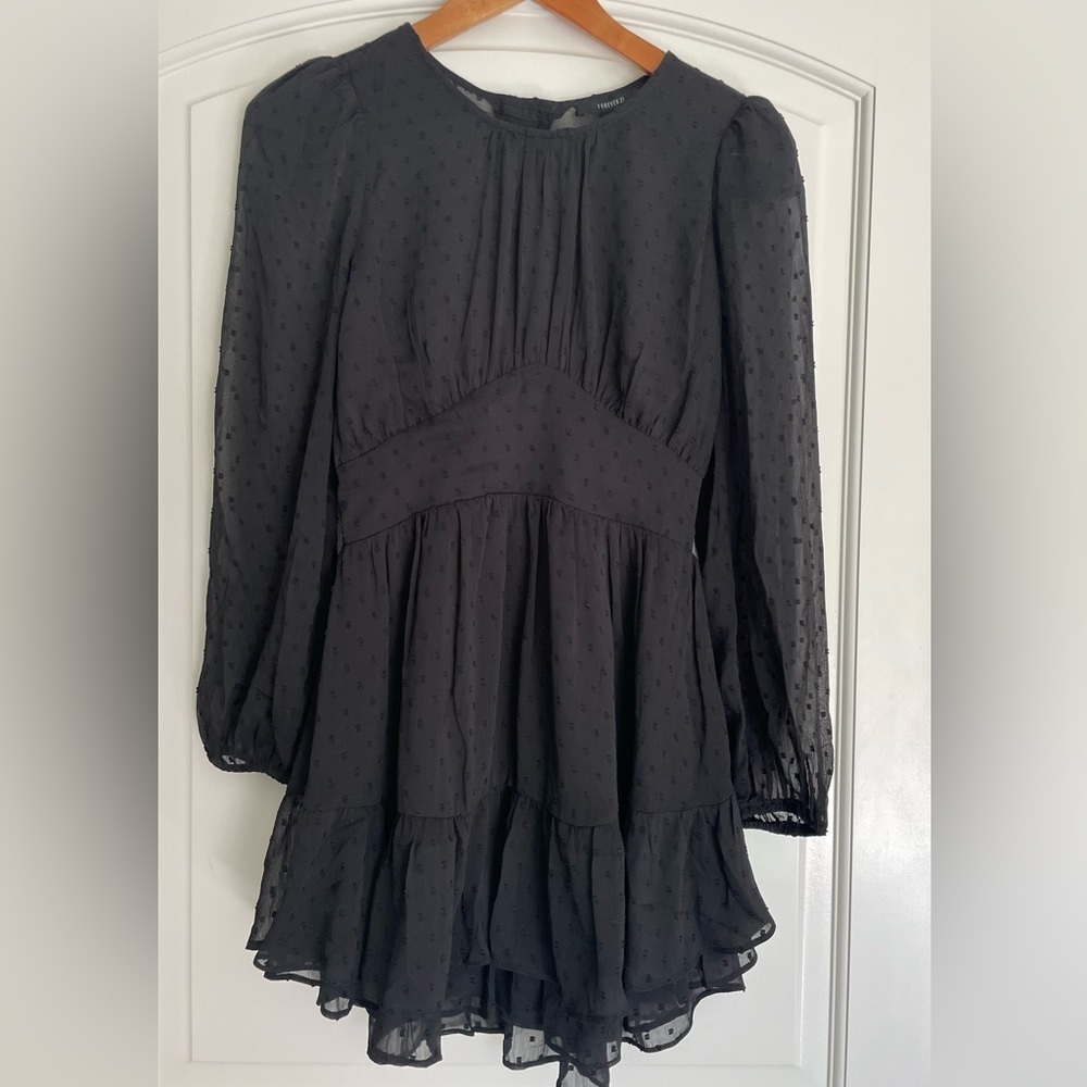 Forever 21 Sheer LBD Flare Dress
